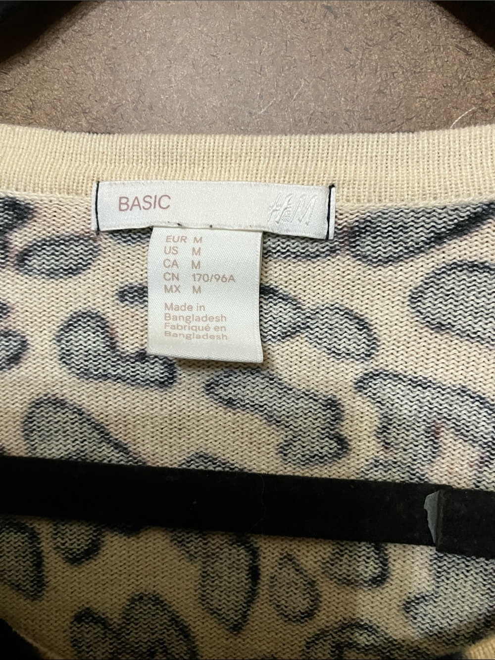 H&M Leopard Print Cardigan - Beige, Black - Picture 2 of 10